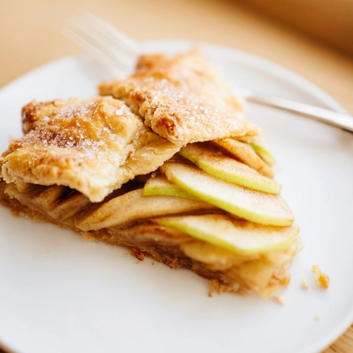 Rustic Apple Cinnamon Galette: Imagine flaky pastry embracing soft apples, a dessert delight.