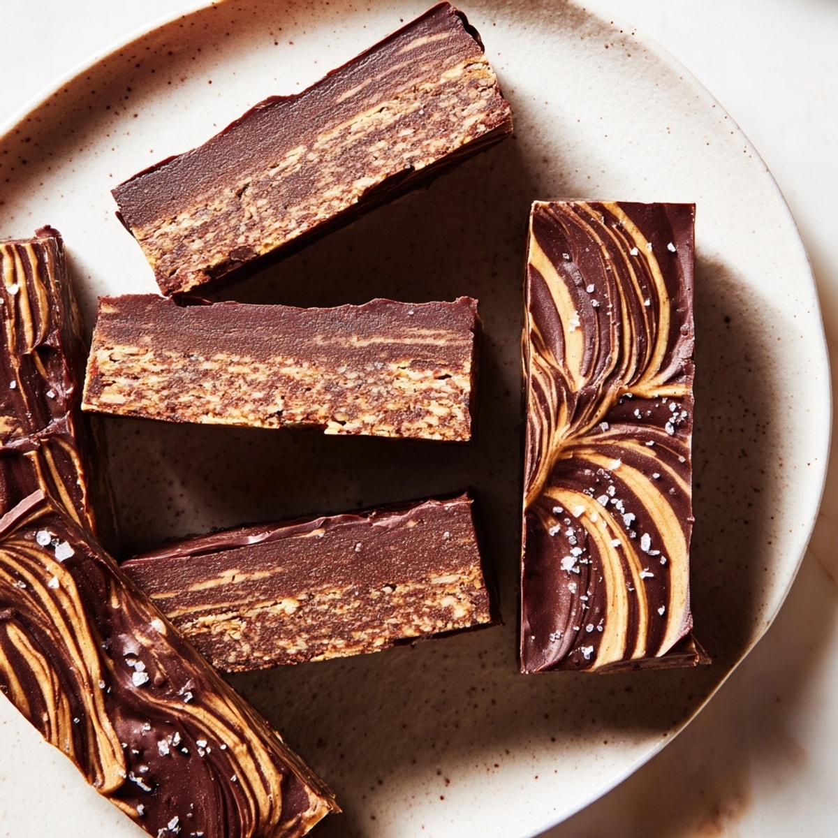 Homemade Tahini Chocolate Bars recipe: Easy, delicious dessert bars cooling in a parchment-lined pan.