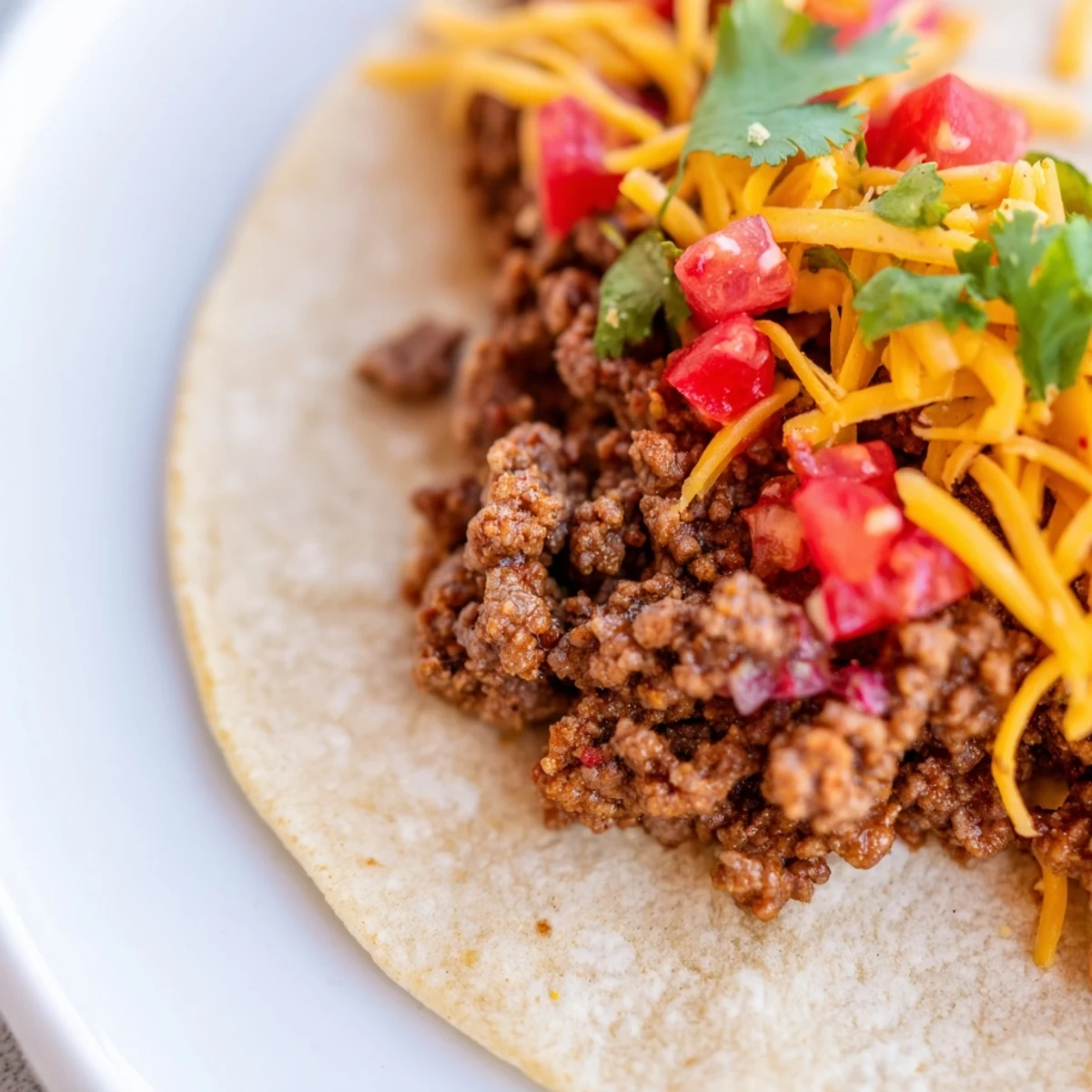 A rustic platter of Beef Tacos with Homemade Taco Seasoning, paired with fresh lime wedges for squeezing.