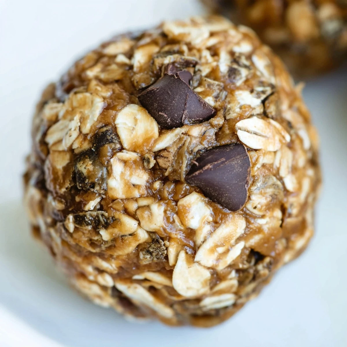 Four Chocolate Peanut Butter Energy Balls are arranged on a wooden board next to a glass of milk and a cup of coffee.