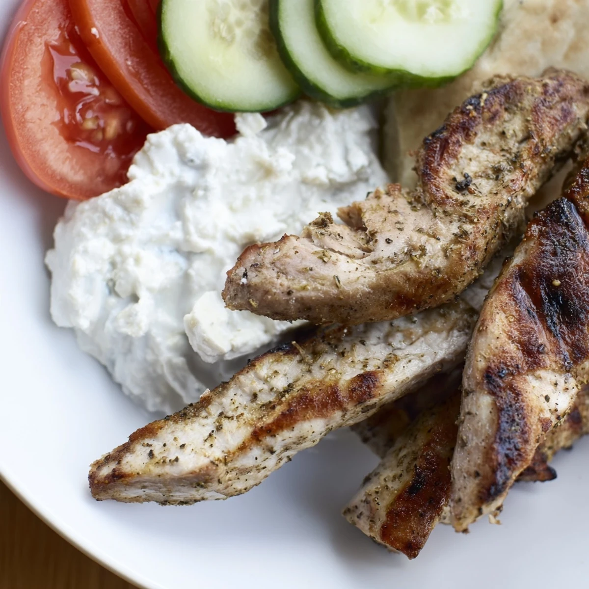 Generous Mediterranean Dish Platter with baba ganoush, crumbled feta, fresh parsley, and golden grilled pita bread, ready for a festive gathering.