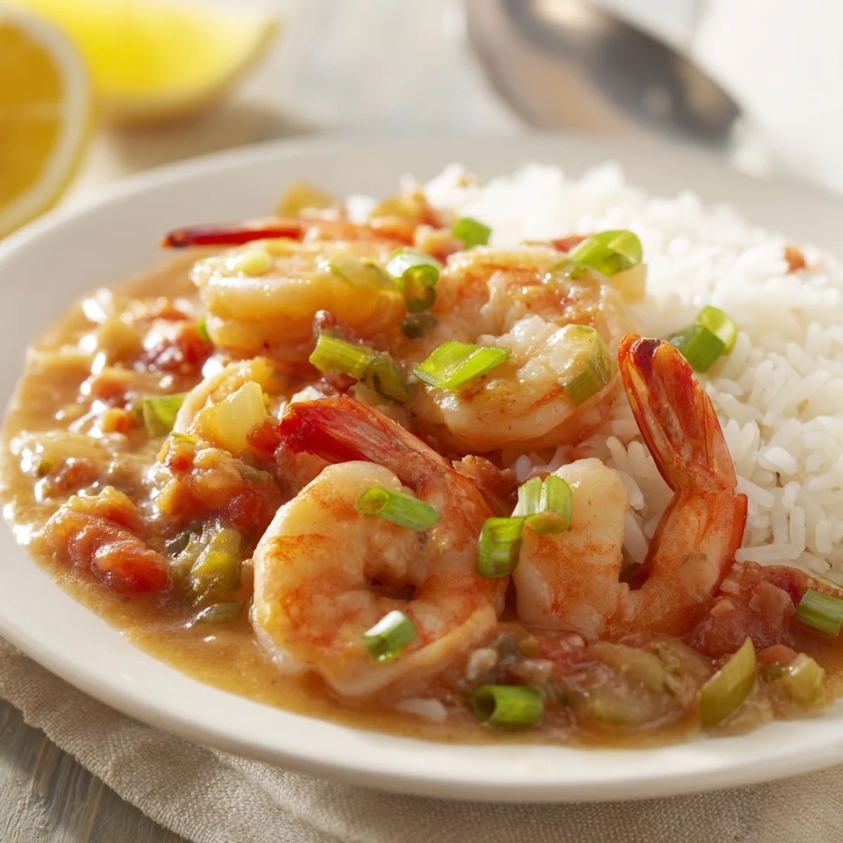 Golden-brown roux simmers with the holy trinity in a skillet, creating the rich base for Creole Shrimp Étouffée.