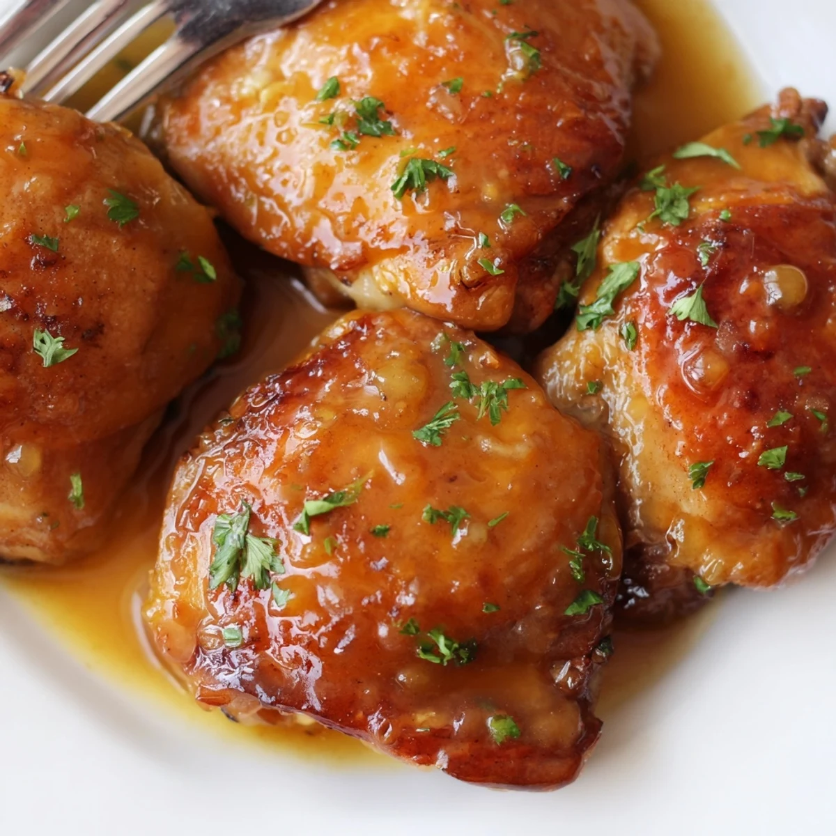 Tender chicken simmered in sweet apple cider reduction with cinnamon and honey for a comforting fall dinner