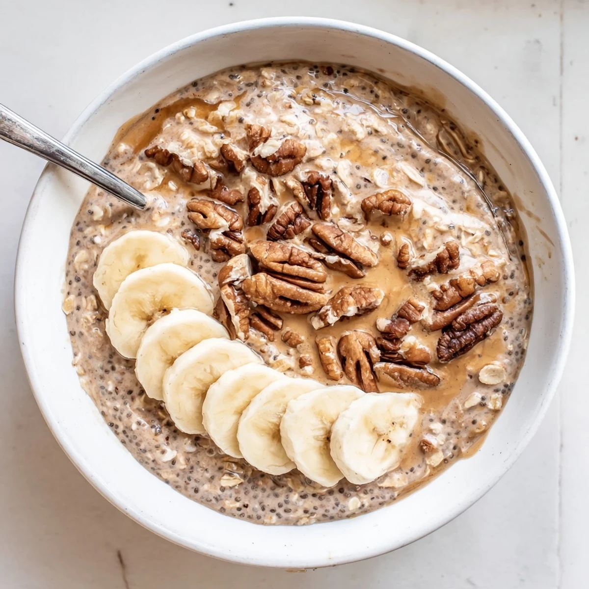 Silky Brown Sugar Coffee Overnight Oats, coffee-scented and chilled for breakfast