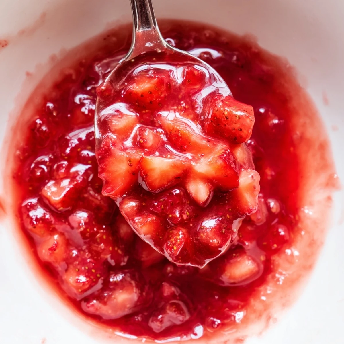 Strawberry Cake Filling Recipe chilled and thick, perfect for cupcakes or pastries.