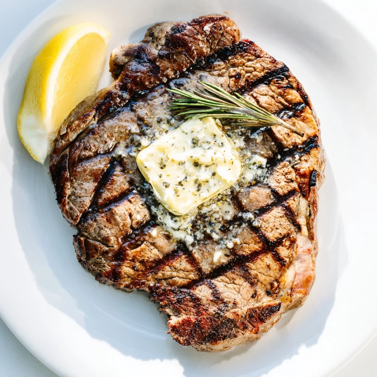 Juicy how to grill steak recipe sizzling on hot grates with beautiful sear marks and fresh herbs