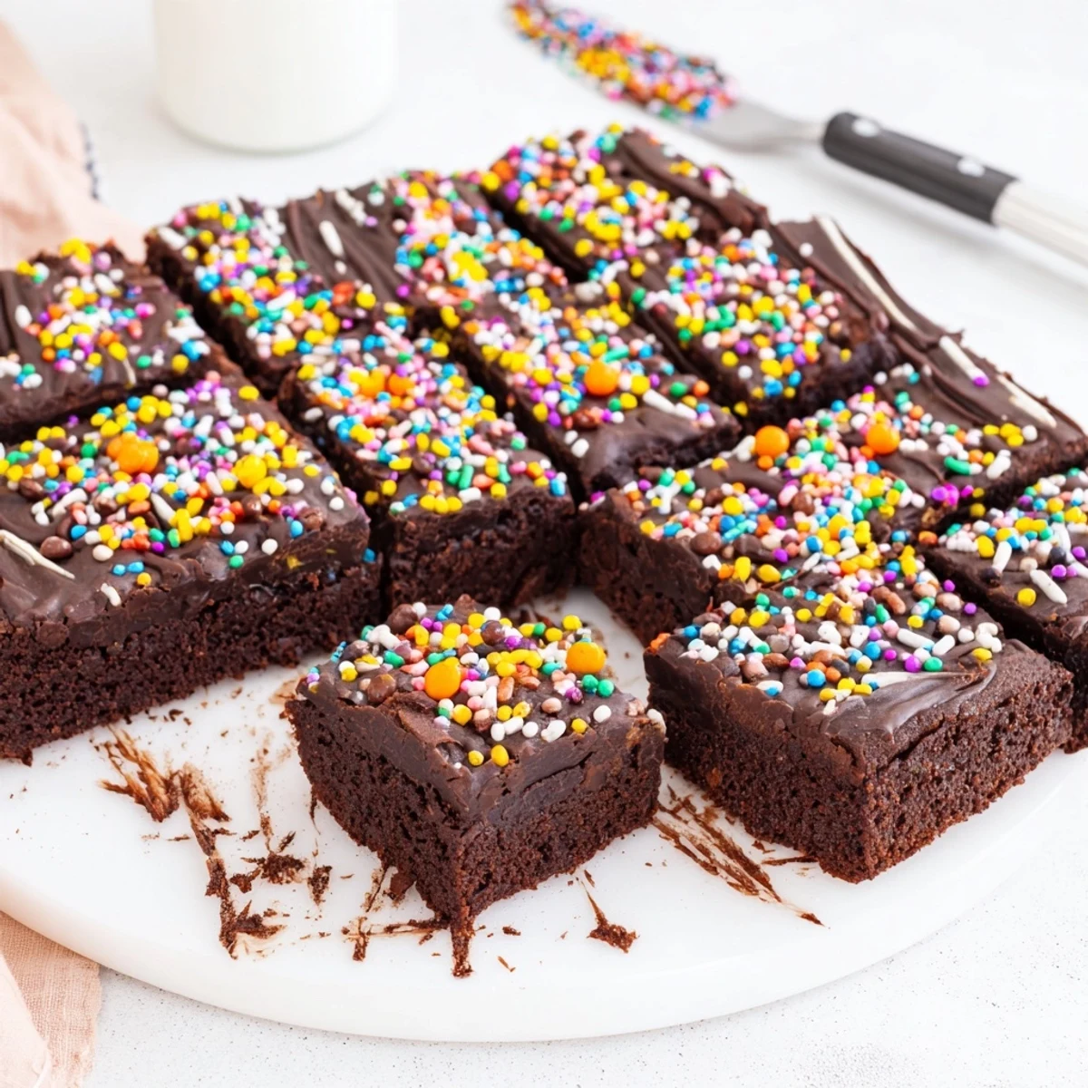 Warm Gourmet Cosmic Brownies Bars cooling on wire rack, fudgy centers