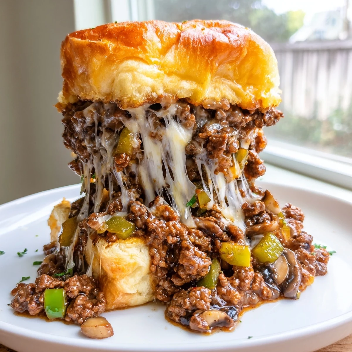 Cheesy Philly Sloppy Joes