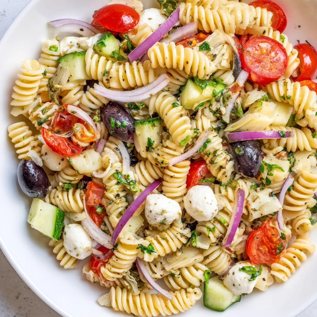 Italian Vegetarian Pasta Salad