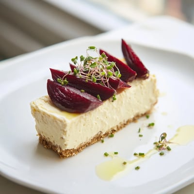Savoury Cheesecake With Roasted Beetroot