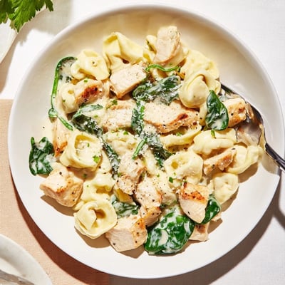 Creamy Garlic Chicken Tortellini
